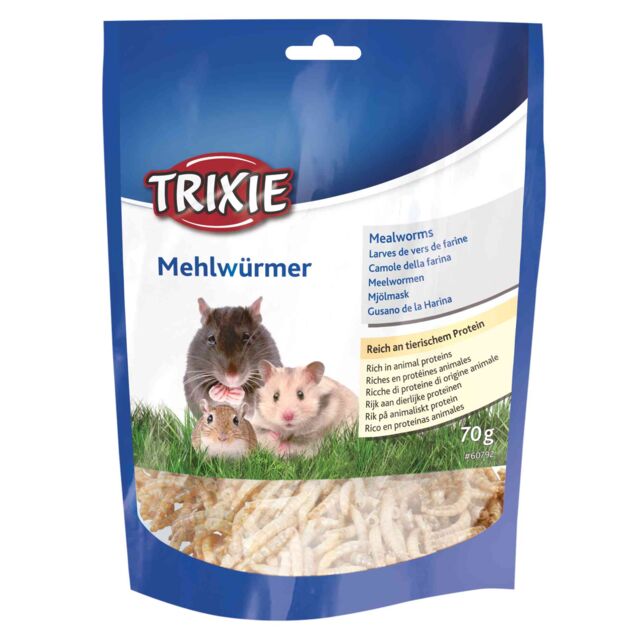 Trixie Mealworms 70g. Small Animal Treat for Hamsters, Gerbils etc.