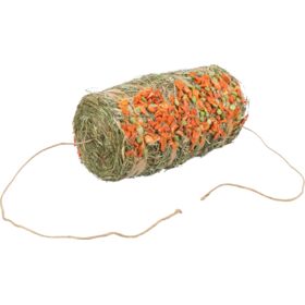 Trixie Hay Pendulum for Hanging with Pea & Carrot Small Animal Treat 250g.
