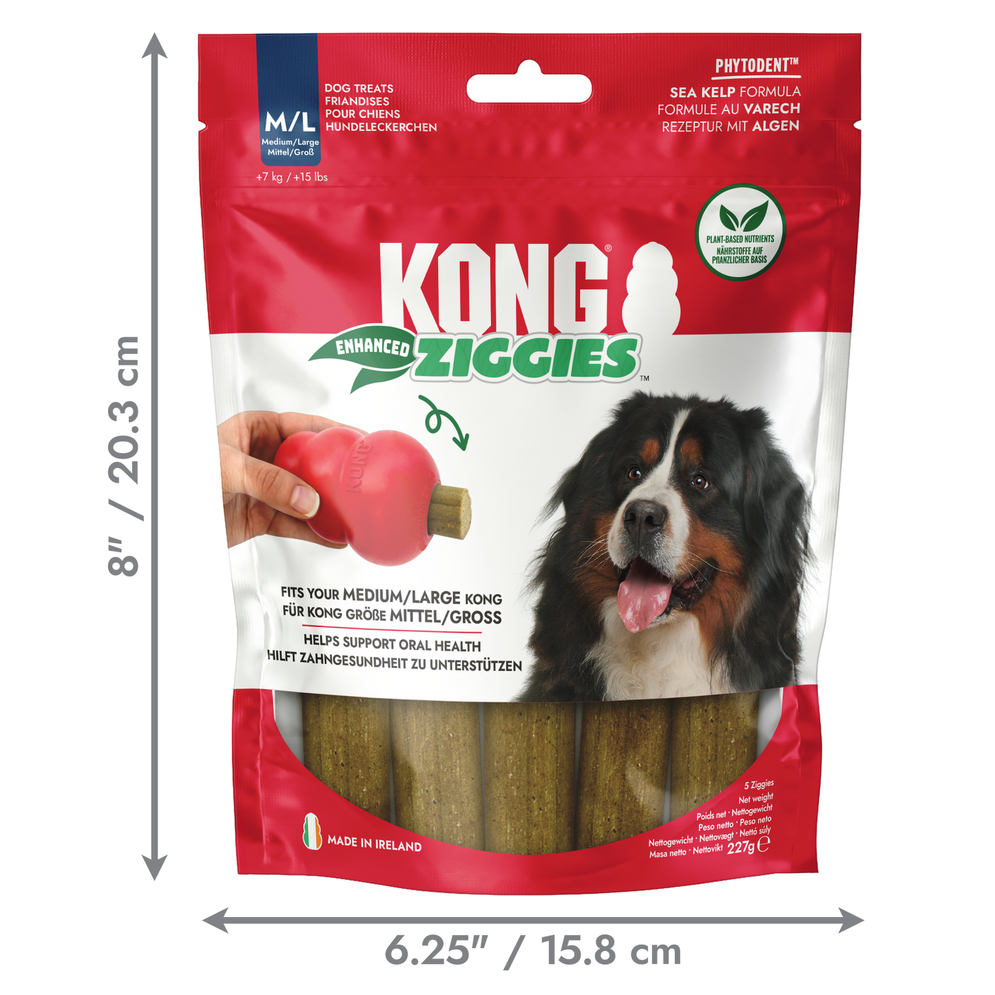 KONG Ziggies Enhanced Dog Treats – Medium/Large – 227g