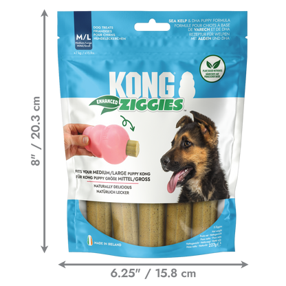 KONG Ziggies Enhanced Puppy Dog Treats – Medium/Large – 227g
