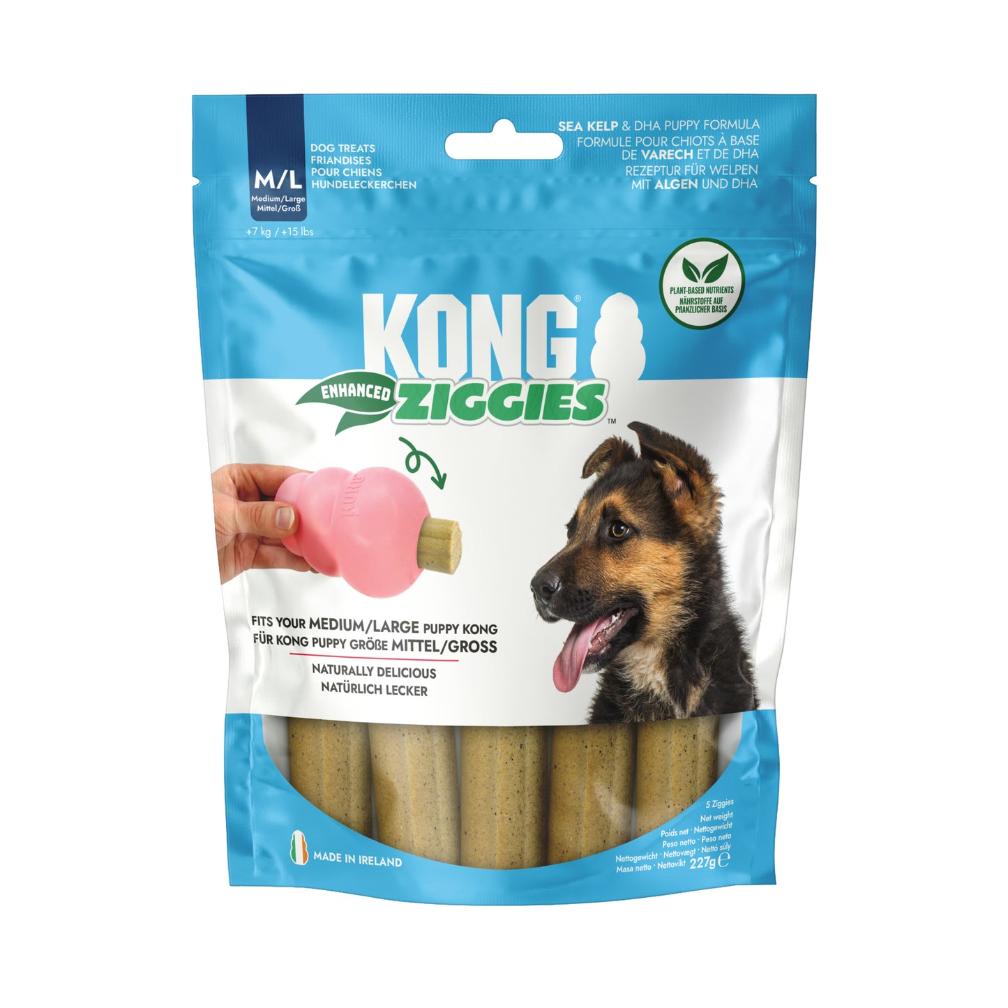 KONG Ziggies Enhanced Puppy Dog Treats – Medium/Large – 227g