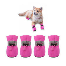 Yaodhaod Dog Shoes in Pink small size, Pack of 4