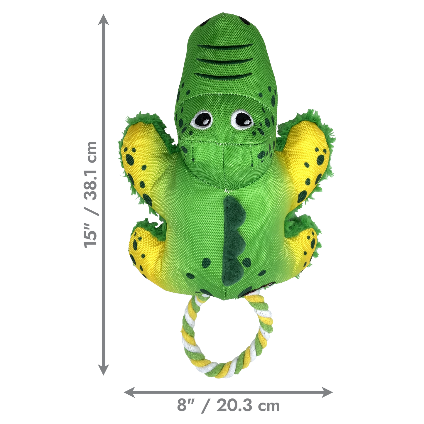 KONG Cozie Tuggz Alligator Dog Toy – Medium/Large