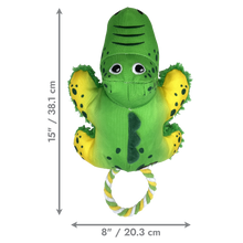 KONG Cozie Tuggz Alligator Dog Toy – Medium/Large