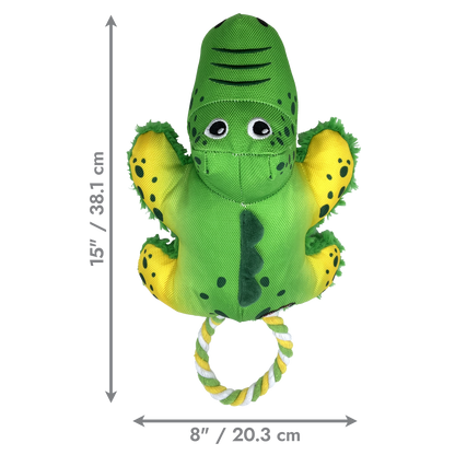 KONG Cozie Tuggz Alligator Dog Toy – Medium/Large