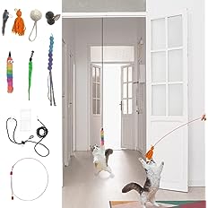 CLEARANCE - Junspow Door Hanging Cat Toy Activety 9 piece set