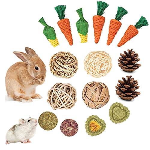 CLEARANCE - LLGLEU 16pc. Chew Toys for Small Animals Guinea Pigs, Rabbits etc,