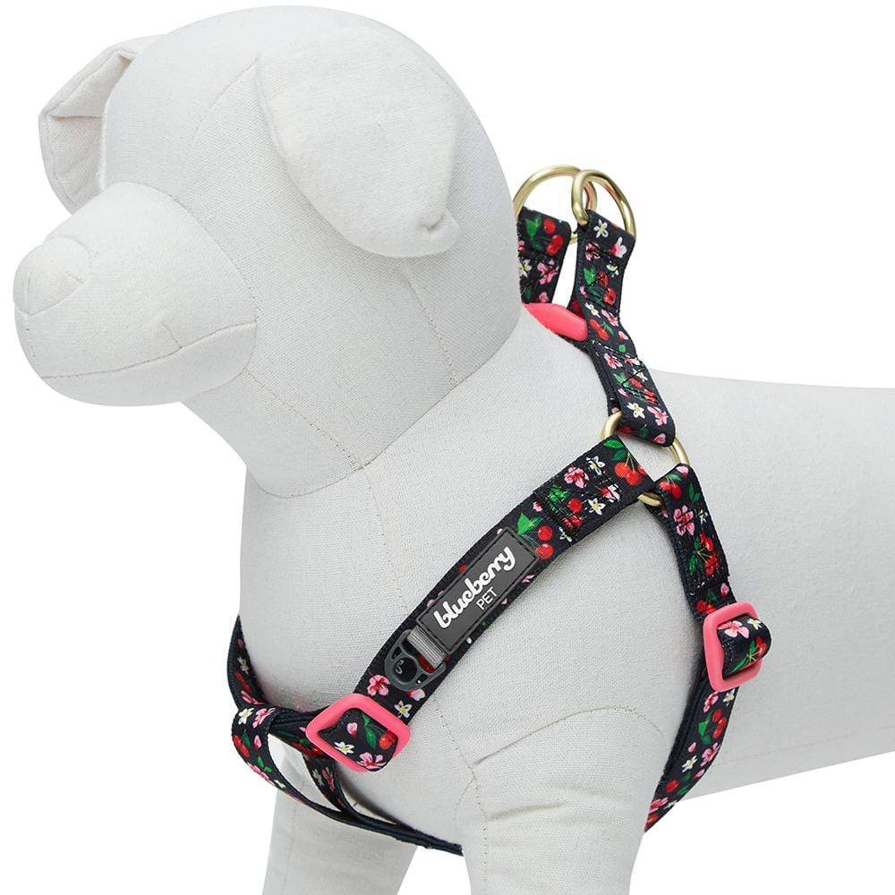 CLEARANCE - Blueberry Pet Dog Harness Cherry Garden small