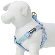 CLEARANCE - Blueberry Pet Dog Harness Pastel Purple Polka Dot medium