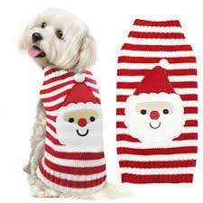 CLEARANCE - ABRRLO Christmas Santa Dog Jumper XS Red/White