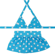 CLEARANCE - 2 piece Dog Bikini blue polka dot