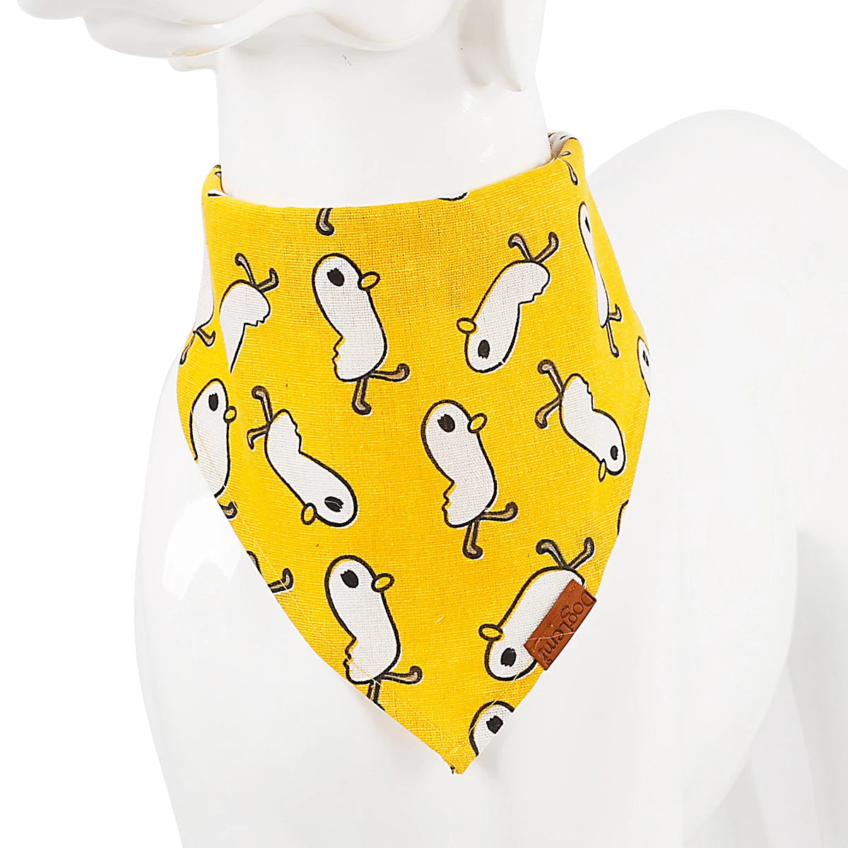 CLEARANCE - Doglemi Dog Bandana Collar Size 29-35cm. Yellow Ducks