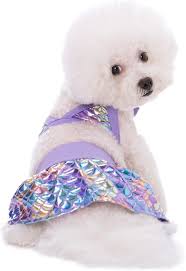 CLEARANCE - 2 piece Dog Bikini purple fish scale M