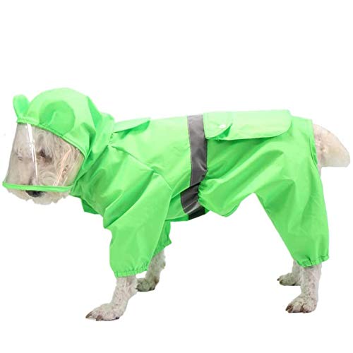 CLEARANCE - Dog Raincoat with Hood green XL