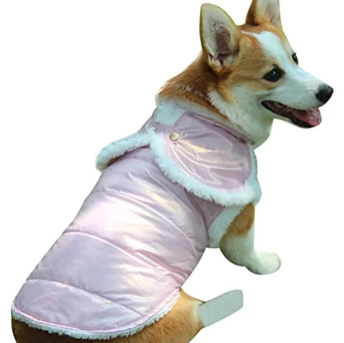 CLEARANCE - Joy Doag Shawl Dog Coat/Jacket L pink