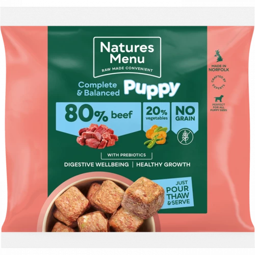 *FROZEN Natures menu complete & Balanced Beef Puppy Food 1kg