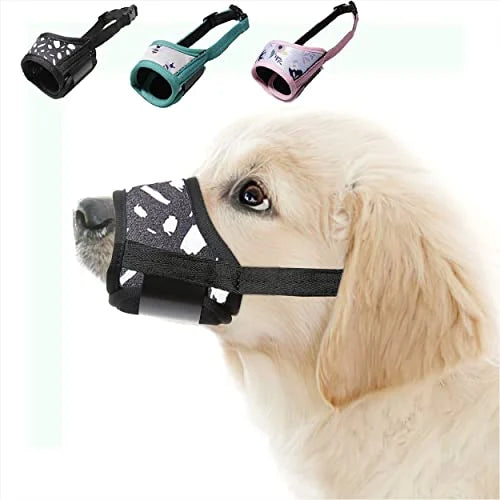 CLEARANCE - Soft Fabric Print Dog Muzzle L