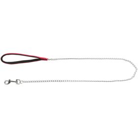 Trixie Chain Dog Lead withNeoprene Hand Loop XS-S 1.10m/2.0mm red