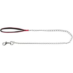 Trixie Chain Dog Lead withNeoprene Hand Loop M-L 1.00m/3.0mm red