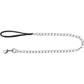 Trixie Chain Dog Lead withNeoprene Hand Loop L-XL 1.00m/4.0mm black