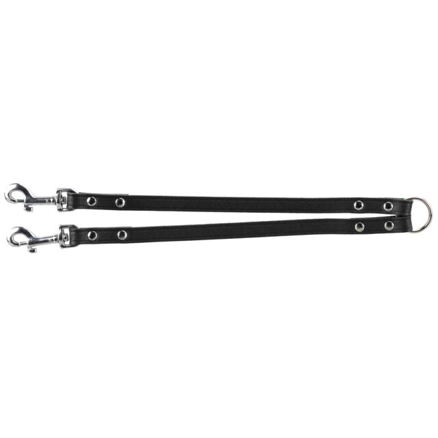 Trixie Basic Coupler for Dogs M-L: 30 cm/10 mm, black Leather Dog Lead