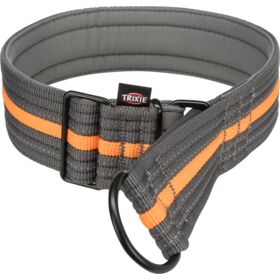 Trixie Fusion Semi-Choke Extra Wide Dog Collar S-M 28-38cm/35mm. graphite/papaya