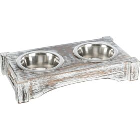 Trixie Dog Bowl Set 2x0.2l/11cm 30x5x16cm. white