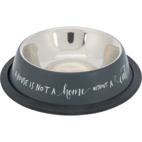 Trixie Stainless Steel Cat Bowl 0.2l/15cm. grey