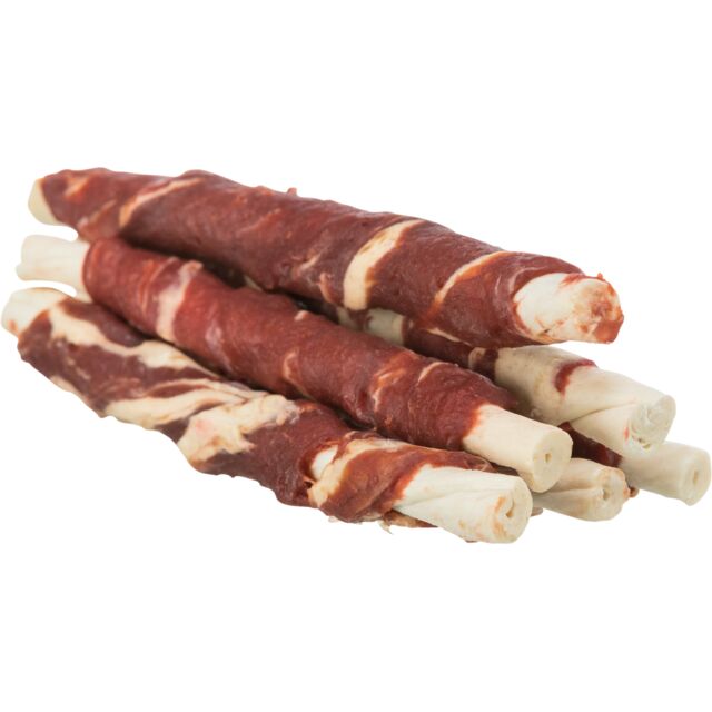 Trixie Denta Fun Marbled Rolls with Beef & White Fish 12cm. 6pcs./70g. Dog Treats