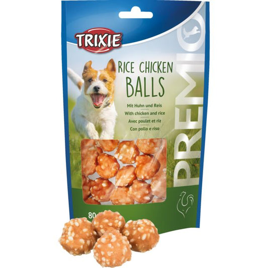 Trixie PREMIO Rice Chicken Balls Dog Treats 80g.