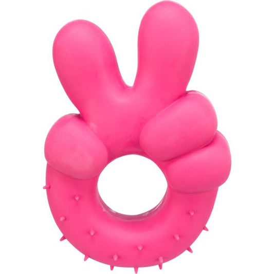 Trixie Peace Hand Sign Dog Toy latex with sound 14cm.