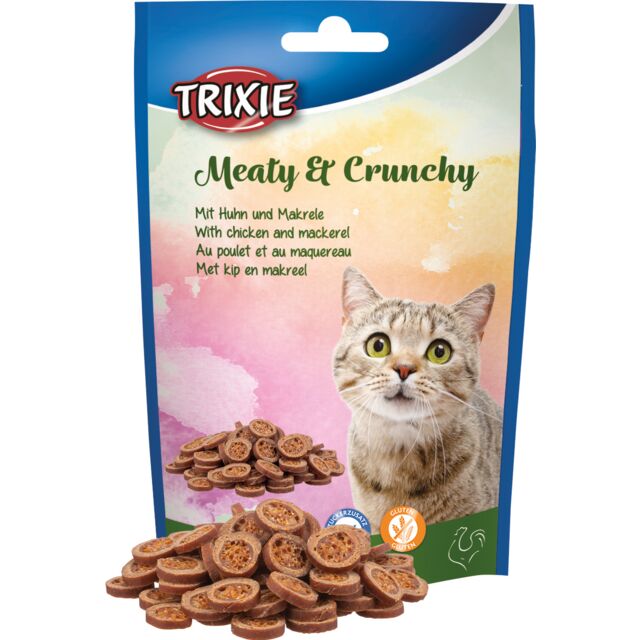 Trixie Meaty & Crunchie with Chicken and Mackerel Cat Treats 50g.