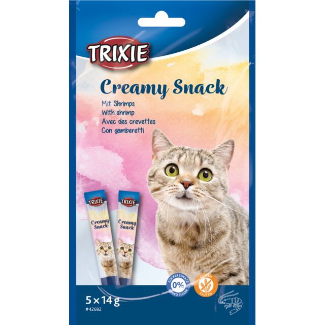 Trixie Creamy Snack Shrimp Cat Treats 5x14g.