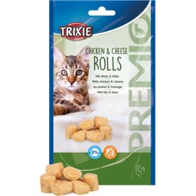 Trixie PREMIO Chicken & Cheese Rolls Cat Treats 50g.