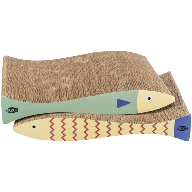 Trixie Scratching Cardboards Fish 2 pieces Cat Toy with catnip