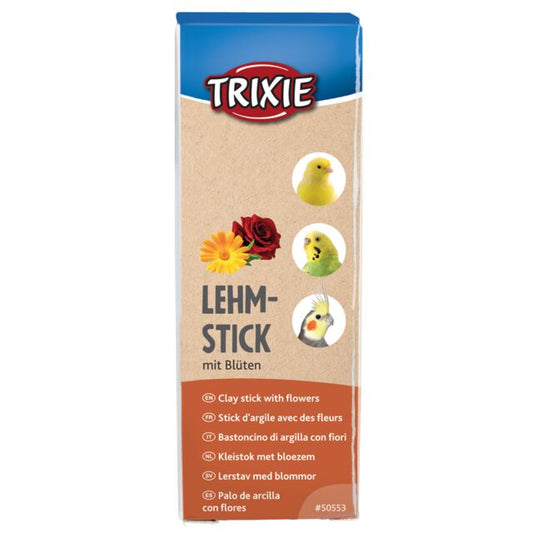 Trixie Clay Sticks with Flowers 2psc. 250g. for Cage Birds e.g. Budgies, Canaries etc