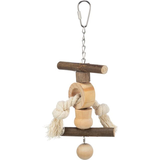 Trixie Wooden Bird Toy Measurements: 20 cm, for e.g.: cockatiels, budgies