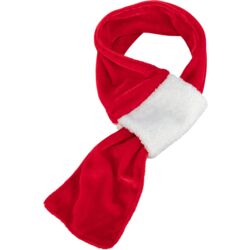 Trixie Christmas Scarf flannel look/plush 50cm. red/white