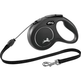 flexi New CLASSIC Cord Leash M 5m. 20kg. Dog Lead Black