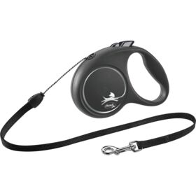 flexi BLACK DESIGN Cord Leash S 5m. 12kg. Dog Lead Black