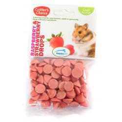 Critters Choice Raspberry & Strawberry Drops Treats for Small Animals 75g.