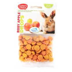 Critters Choice Rosy Apple Drops Treats for Small Animals 75g.