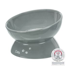 Trixie Elevated XXL Ceramic Cat Bowl 0.35l. 17cm.  Grey