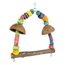 Sky Pets Coconut Rainbow Swing Bird Toy 35 x 58cm.