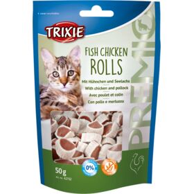 Trixie PREMIO Fish Chicken Rolls Cat Treats 50g.