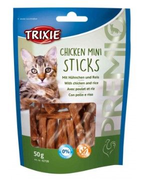 Trixie PREMIO Chicken Mini Sticks Cat Treats 50g.