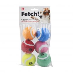 Ruff'n'Tumble Fetch Tennis Balls Dog Toys 6 pack