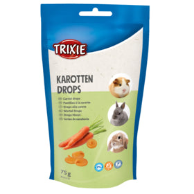 Trixie Carrot Drops 75g. Treats for Small Animals