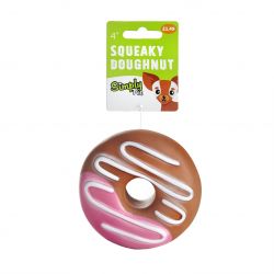 Squeaky Doughnut 4" Dog Toy