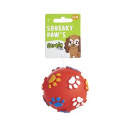 Squeaky Paw Ball 3" Dog Toy